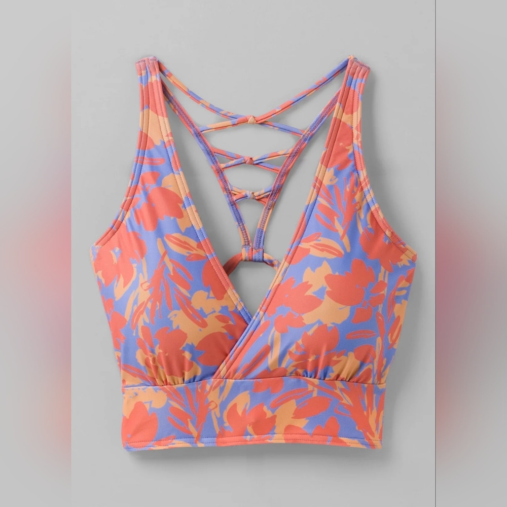 NWT- Prana swimwear Atalia Top, size medium in Morning Glory Bloom.